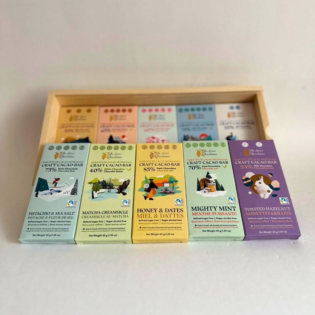 The Ultimate Guide to Gifting Chocolate Mindfully This Holiday Season 5 10 Bar Wooden Gift Box