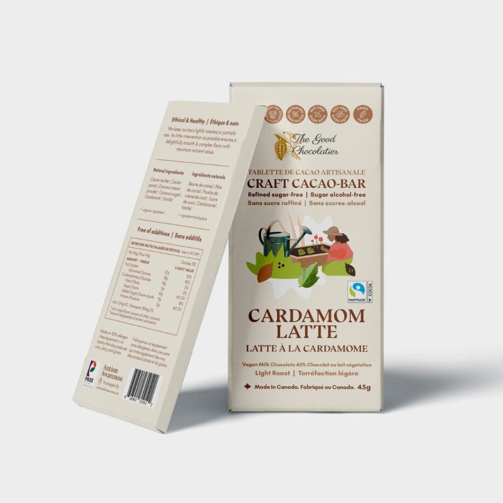 Seized Chocolate—Why It Happens and How to Save It 5 Cardamom Latte Vegna Milk 60%