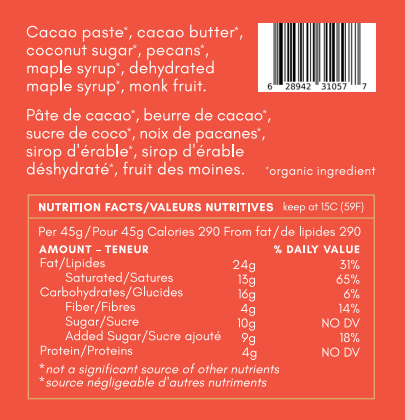 Maple crunch ingredinets Maple crunch ingredinets